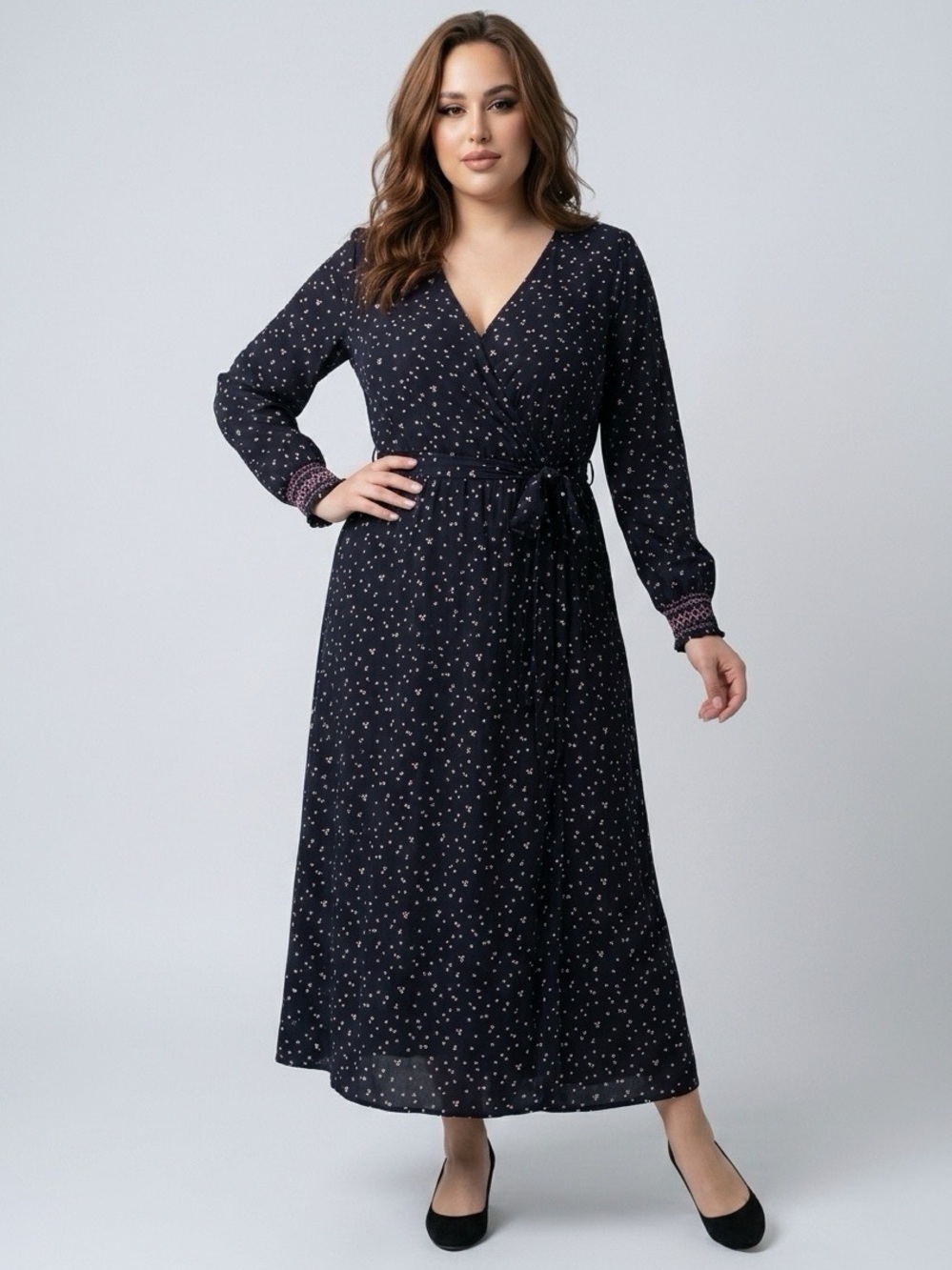 Bobeau Womens Long Sleeve Maxi Dress Size 2X Wedding Guest Party Cocktail Modest